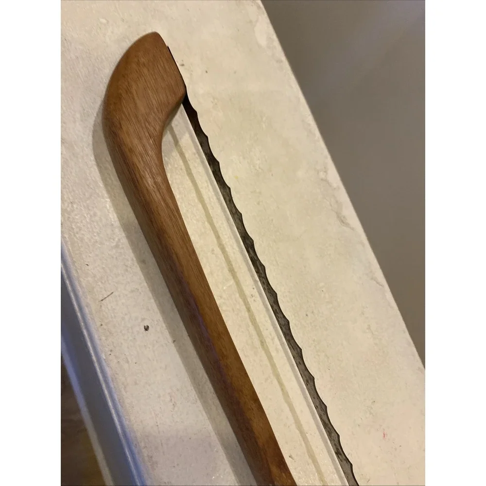Left Handed Bread And Bagel Slicer Wood  Now Saw Vintage G2